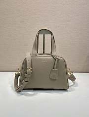 Okify Prada Medium Leather Top Handle Bag In Gray 1BB149 28x20x13cm - 1