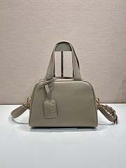 Okify Prada Medium Leather Top Handle Bag In Gray 1BB149 28x20x13cm - 2