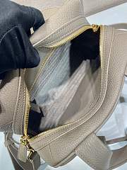 Okify Prada Medium Leather Top Handle Bag In Gray 1BB149 28x20x13cm - 4