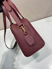 Okify Prada Medium Leather Top Handle Bag In Red 1BB149 28x20x13cm - 4