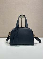 Okify Prada Medium Leather Top Handle Bag In Black 1BB149 28x20x13cm - 6