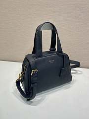 Okify Prada Medium Leather Top Handle Bag In Black 1BB149 28x20x13cm - 2