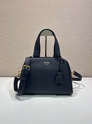 Okify Prada Medium Leather Top Handle Bag In Black 1BB149 28x20x13cm - 1