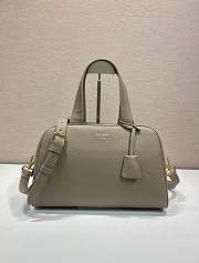 Okify Prada Large Leather Top Handle Bag In Gray 1BB148 33x22x14cm - 1