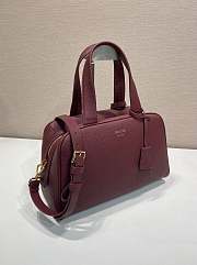 Okify Prada Large Leather Top Handle Bag In Red 1BB148 33x22x14cm - 4