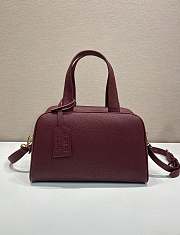 Okify Prada Large Leather Top Handle Bag In Red 1BB148 33x22x14cm - 2