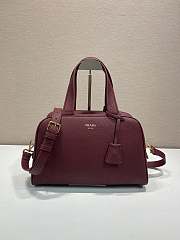 Okify Prada Large Leather Top Handle Bag In Red 1BB148 33x22x14cm - 1