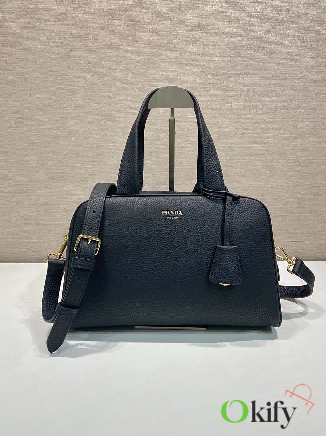 Okify Prada Large Leather Top Handle Bag In Black 1BB148 33x22x14cm - 1
