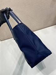 Okify Prada Re-Edition 1978 Medium Re-Nylon And Saffiano Leather Tote Bag In Blue 1BG555 35x26x25cm - 2