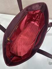 Okify Prada Re-Edition 1978 Medium Re-Nylon And Saffiano Leather Tote Bag In Red 1BG555 35x26x25cm - 3