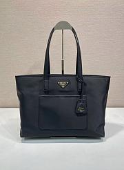Okify Prada Re-Edition 1978 Medium Re-Nylon And Saffiano Leather Tote Bag In Black 1BG555 35x26x25cm - 1