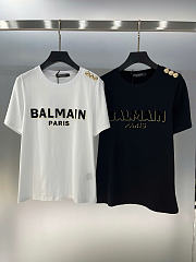 Okify Balmain White/Black T-shirt 26458 - 4