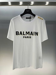 Okify Balmain White/Black T-shirt 26458 - 1