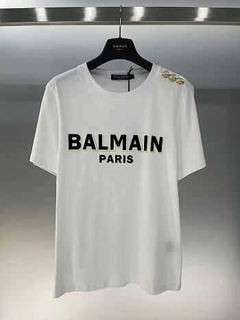 Okify Balmain White/Black T-shirt 26458