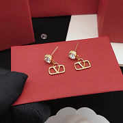 Okify Valentino Gold Earrings With Diamond - 4