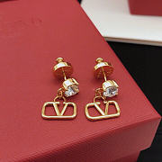 Okify Valentino Gold Earrings With Diamond - 3