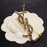 Okify YSL Vintage Gold Brooch 26460  - 2