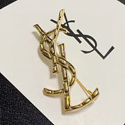 Okify YSL Vintage Gold Brooch 26460  - 1