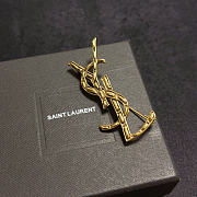 Okify YSL Vintage Gold Brooch 26460  - 4
