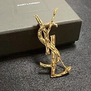 Okify YSL Vintage Gold Brooch 26460  - 5