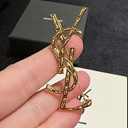 Okify YSL Vintage Gold Brooch 26460  - 6