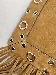 Okify Valentino Nellcôte Bag With Fringes In Brown Suede 31x30x3cm - 2