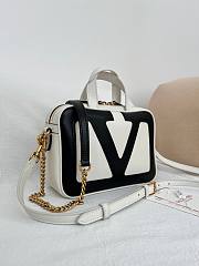 Okify Valentino Garavani Viva Superstar Small Bag In Black And White Lambskin 23x16x8cm - 5
