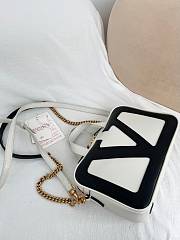 Okify Valentino Garavani Viva Superstar Small Bag In Black And White Lambskin 23x16x8cm - 2