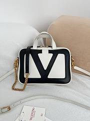 Okify Valentino Garavani Viva Superstar Small Bag In Black And White Lambskin 23x16x8cm - 1