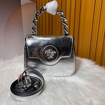 Okify Versace La Medusa Mini Bag In Silver 16x12x6cm