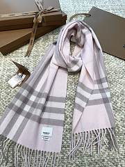 Okify Burberry Light Pink Cashmere Scarf 30x168cm - 1