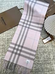 Okify Burberry Light Pink Cashmere Scarf 30x168cm - 6