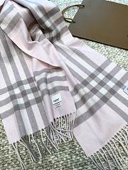 Okify Burberry Light Pink Cashmere Scarf 30x168cm - 2