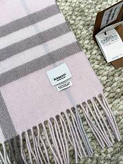 Okify Burberry Light Pink Cashmere Scarf 30x168cm - 3