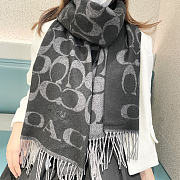 Okify Coach Gray Wool Scarf 195x53cm - 6
