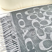 Okify Coach Gray Wool Scarf 195x53cm - 5