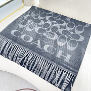 Okify Coach Gray Wool Scarf 195x53cm - 4
