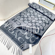 Okify Coach Gray Wool Scarf 195x53cm - 3