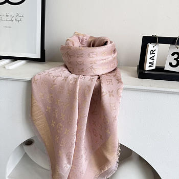Okify Louis Vuitton Pink Square Scarf 140x140cm