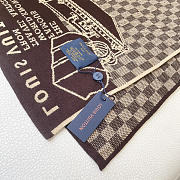 Okify Louis Vuitton Brown Cashmere Scarf 180x32cm - 3