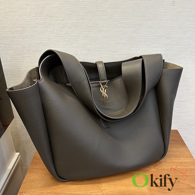 Okify YSL LE 5 À 7 Bea Bag In Light Musk Grained Leather 50x28x18cm - 1