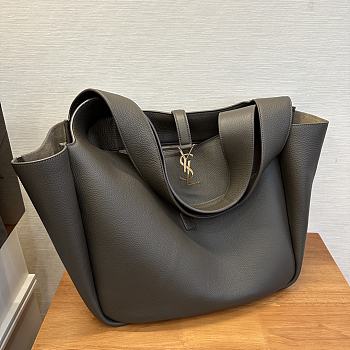 Okify YSL LE 5 À 7 Bea Bag In Light Musk Grained Leather 50x28x18cm