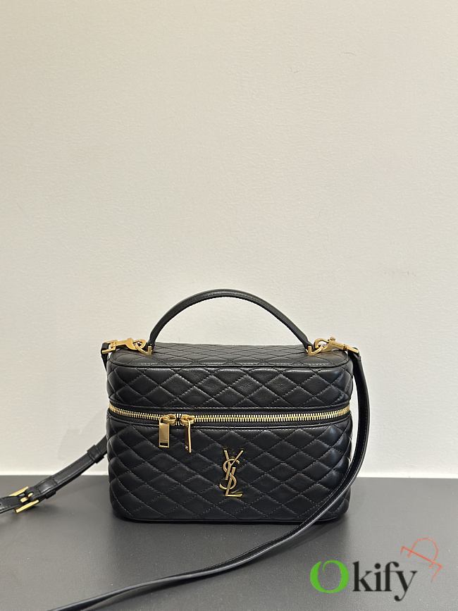 Okify YSL Gaby Vanity Bag In Black Lambskin 22.5x15x8cm - 1