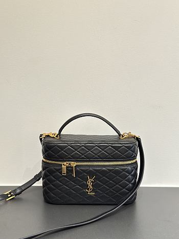Okify YSL Gaby Vanity Bag In Black Lambskin 22.5x15x8cm