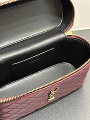 Okify YSL Gaby Vanity Bag In Dark Red Lambskin 22.5x15x8cm - 6