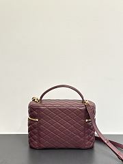 Okify YSL Gaby Vanity Bag In Dark Red Lambskin 22.5x15x8cm - 4