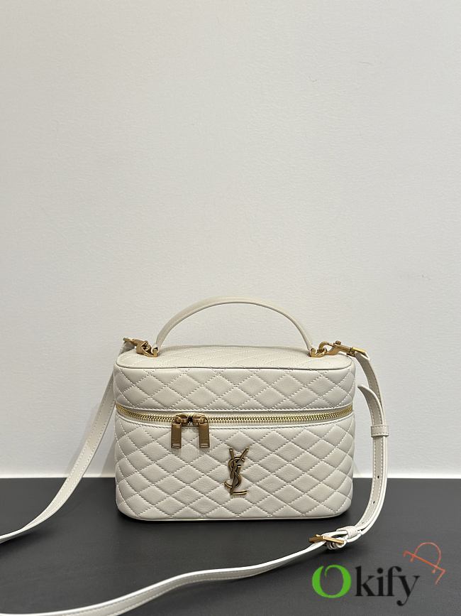 Okify YSL Gaby Vanity Bag In White Lambskin 22.5x15x8cm - 1