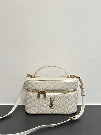 Okify YSL Gaby Vanity Bag In White Lambskin 22.5x15x8cm