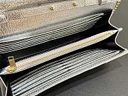 Okify YSL Envelope Wallet On Chain Bag In Silver 22x14x4cm - 2