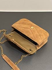 Okify YSL Loulou Bag In Brown Suede 20x12x6cm - 3